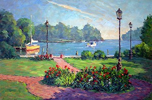 View from Acton Place, Annapolis Painting by Bill Schmidt