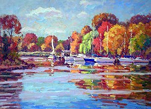 Autumn Morning from Garrett Park Painting by Bill Schmidt